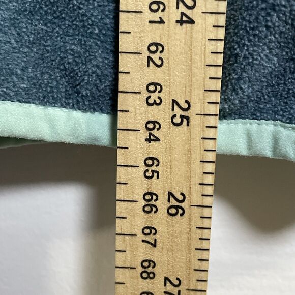 Columbia Mountain Side Pullover Fleece Women's Size XS Snap Blue & Green - Picture 6 of 9